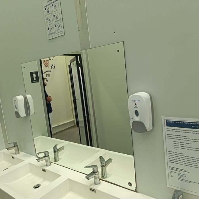 Bathroom mirror installation